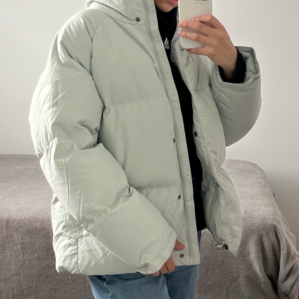 adidas Light Sage Green Puffer Jacket